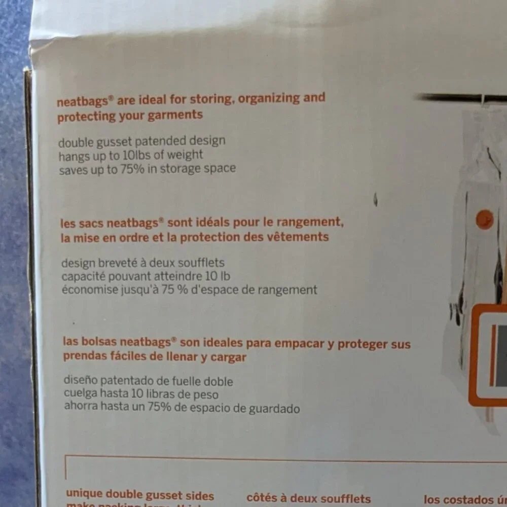neatfreak!  Hanging vacuum storage bags